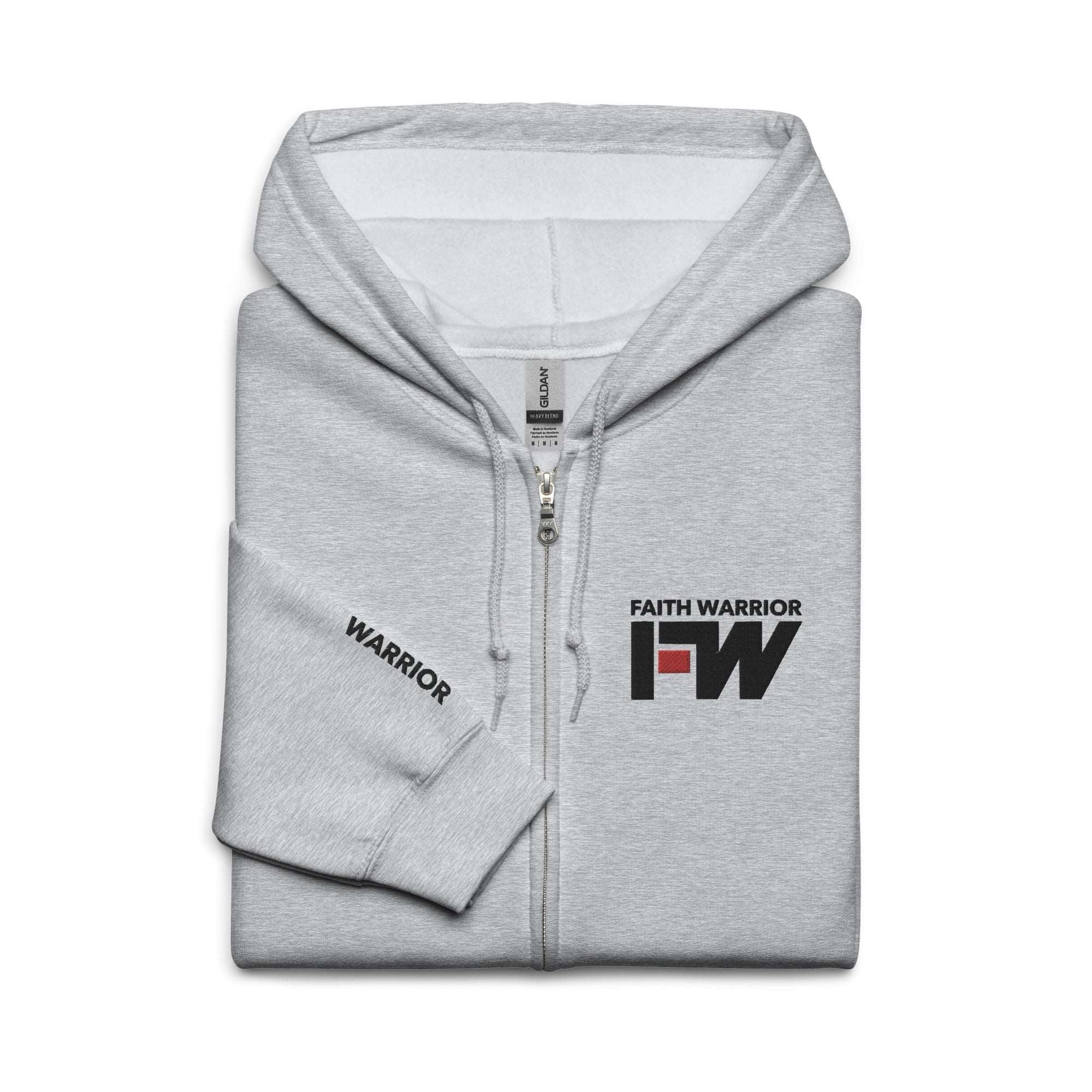 Faith Warrior Embroidered Zip Hoodie