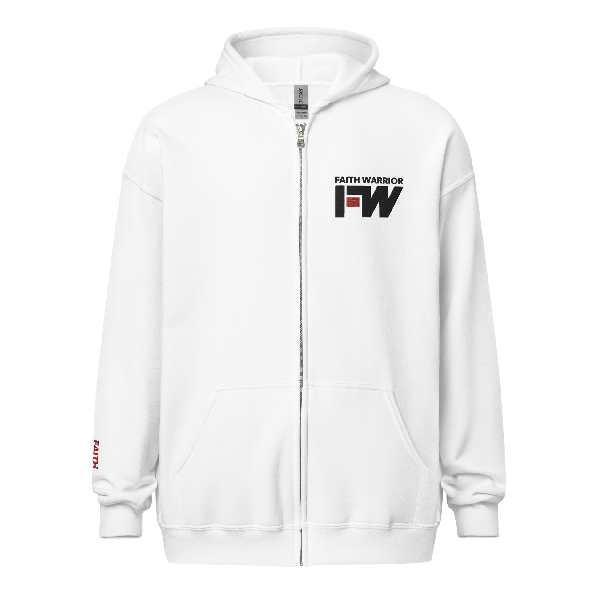 Faith Warrior Embroidered Zip Hoodie