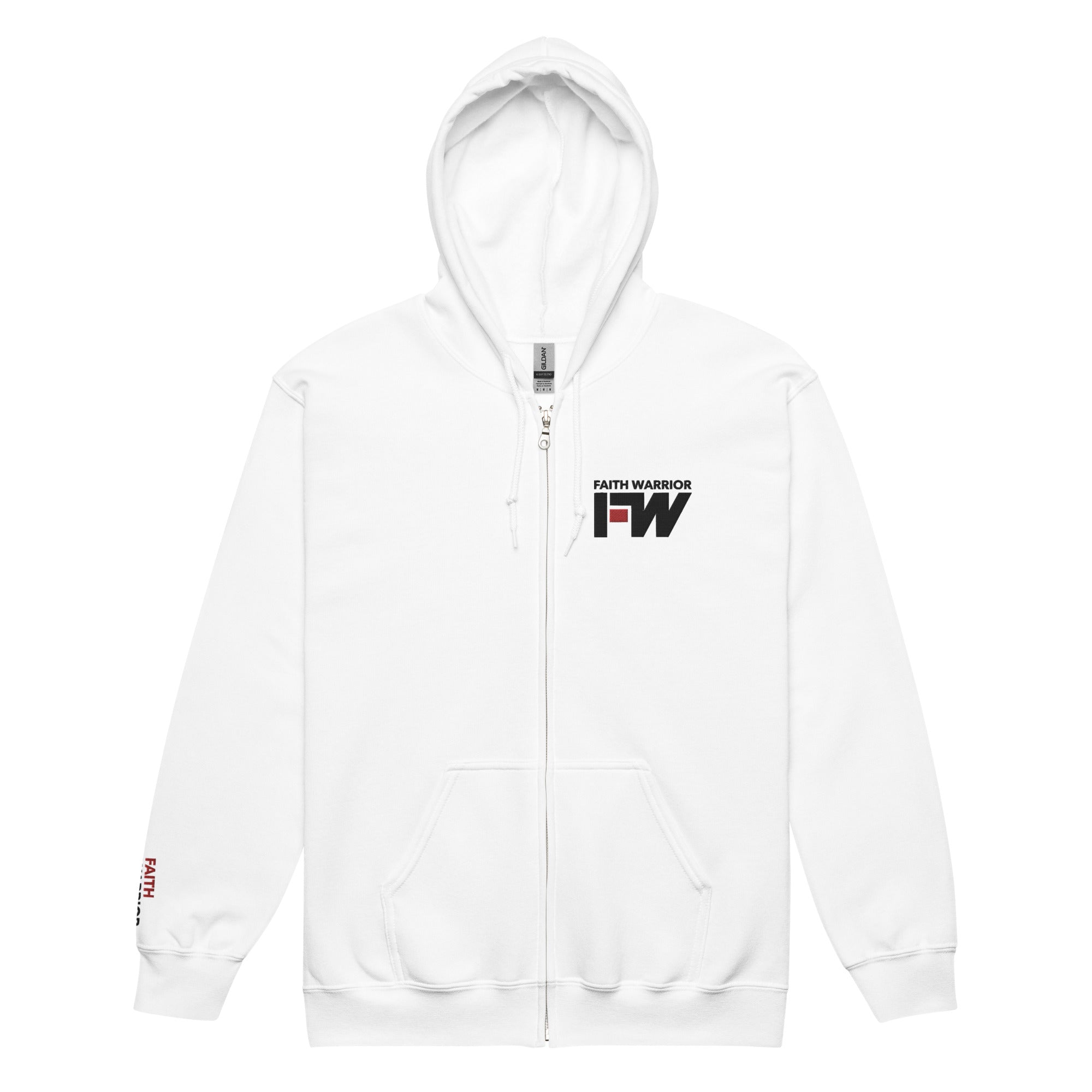 Faith Warrior Embroidered Zip Hoodie