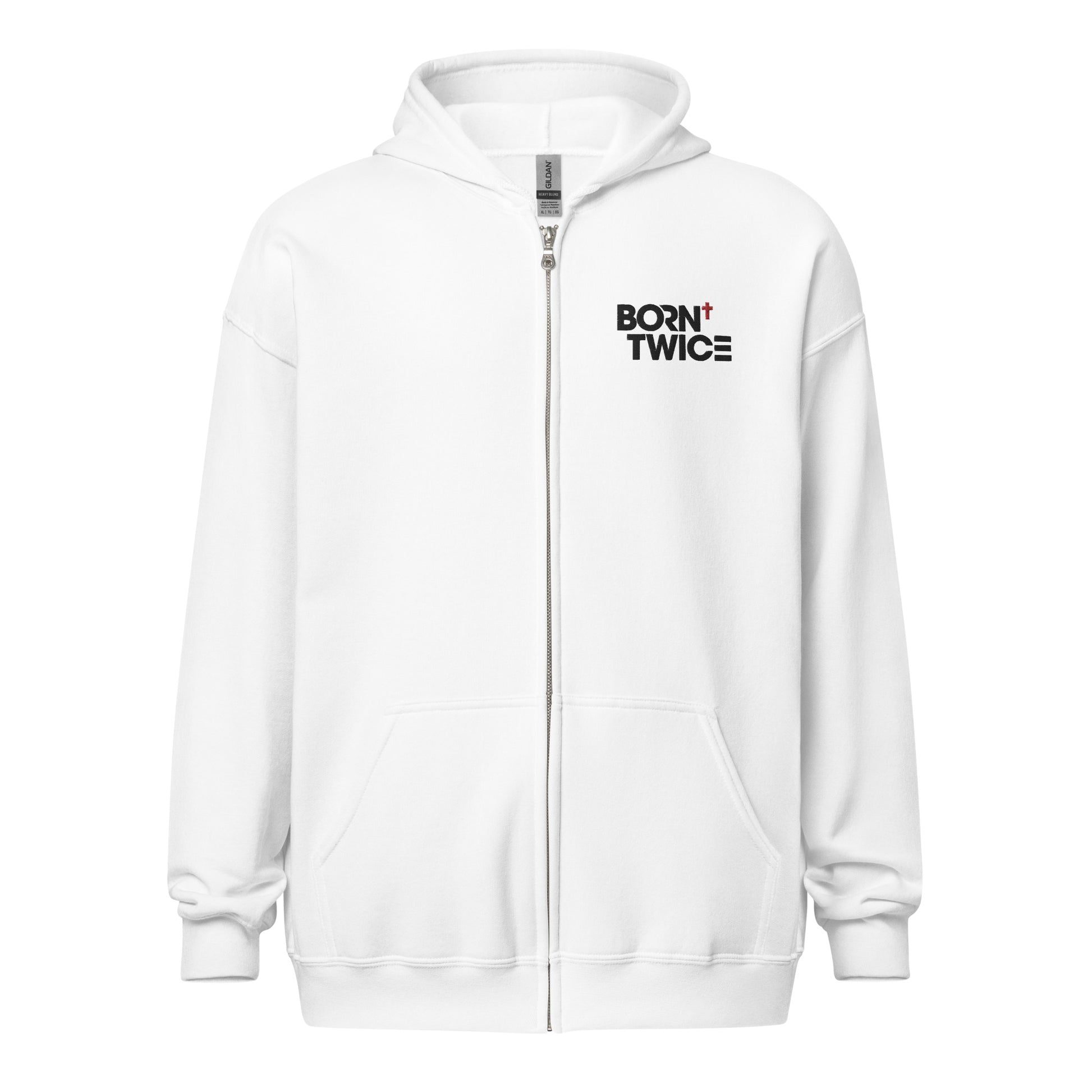 Born Twice "Descriptive Edition" Embroidered Zip Hoodie