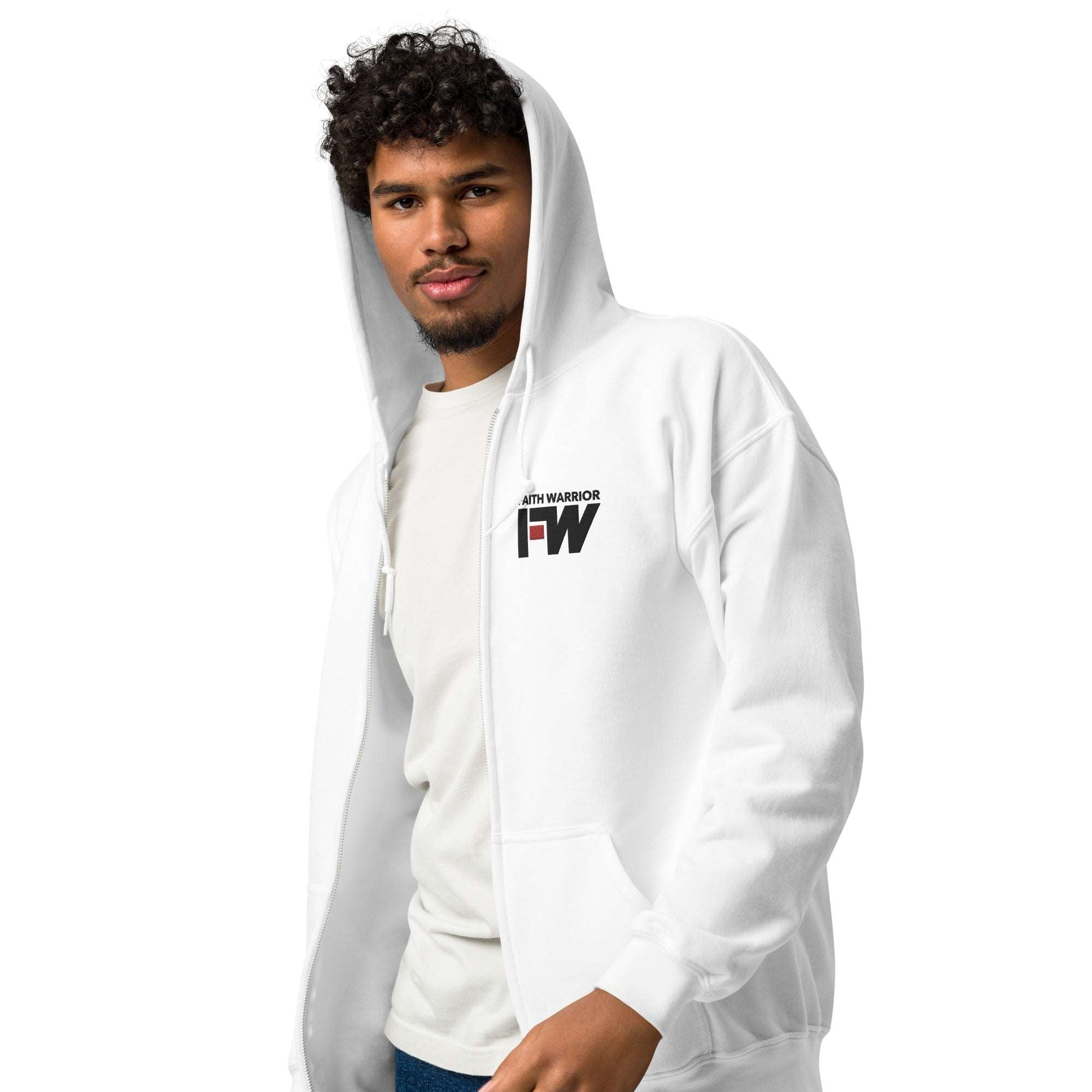 Faith Warrior Embroidered Zip Hoodie