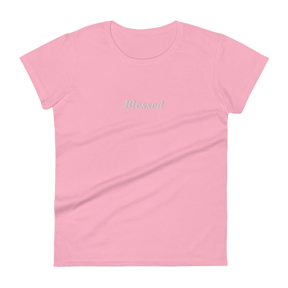 "Blessed" Embroidered Women's Short Sleeve T-shirt