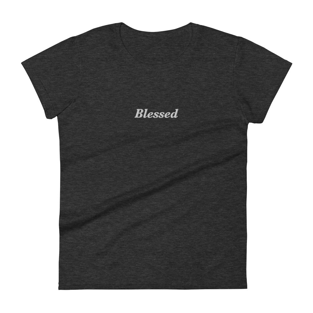 "Blessed" Embroidered Women's Short Sleeve T-shirt