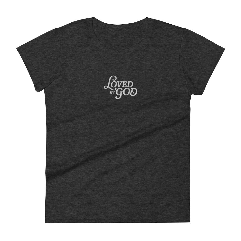 " Loved by God" Embroidered Short Sleeve T-shirt