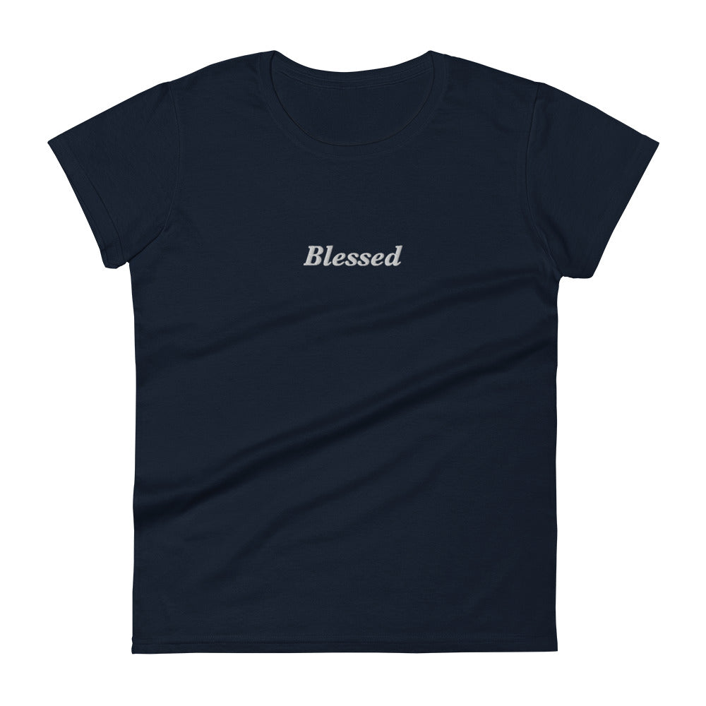 "Blessed" Embroidered Women's Short Sleeve T-shirt