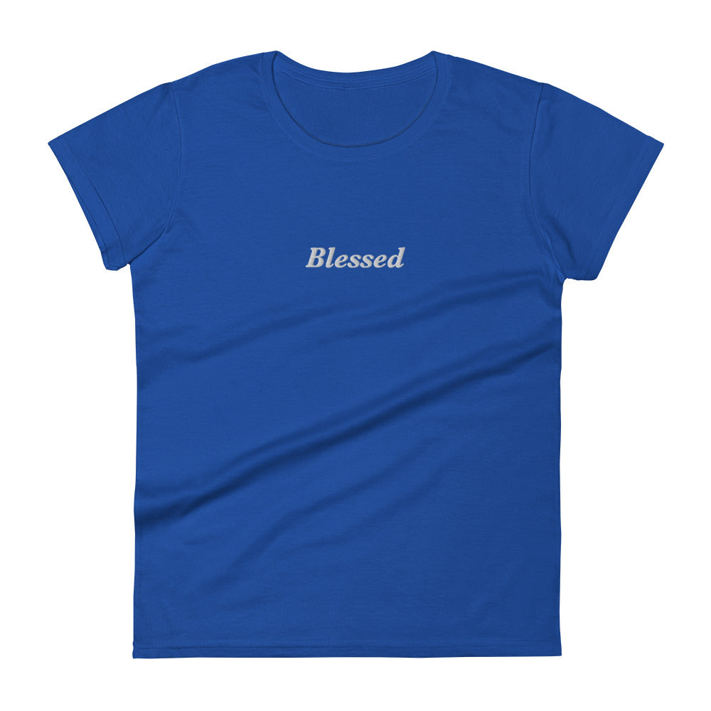 "Blessed" Embroidered Women's Short Sleeve T-shirt