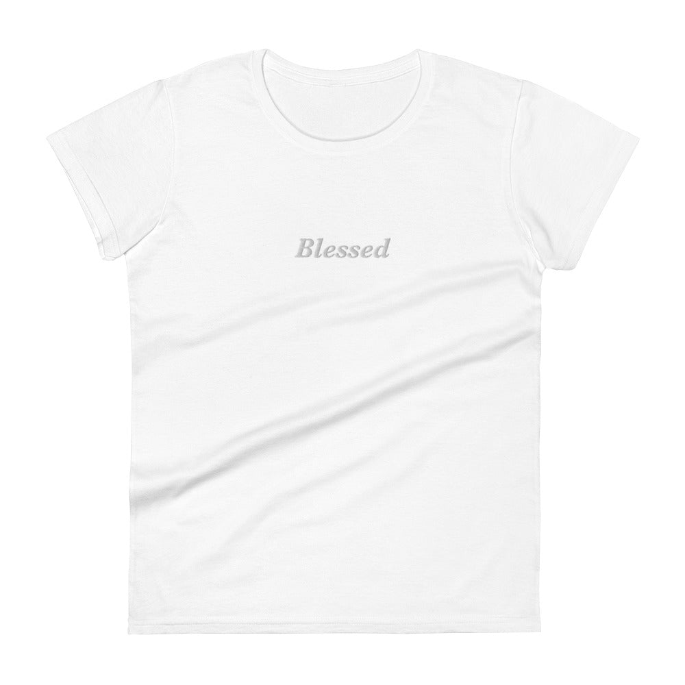 "Blessed" Embroidered Women's Short Sleeve T-shirt