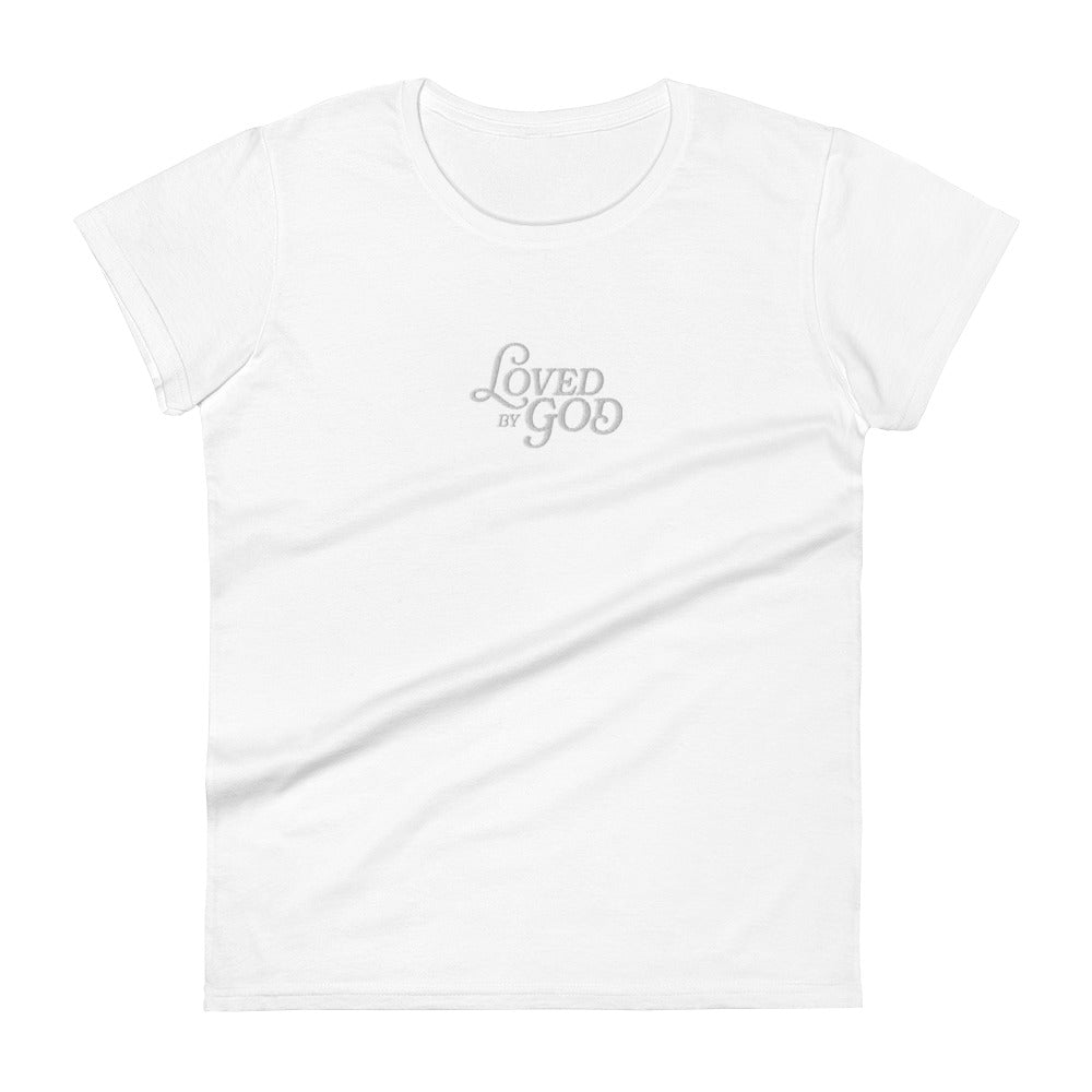 " Loved by God" Embroidered Short Sleeve T-shirt