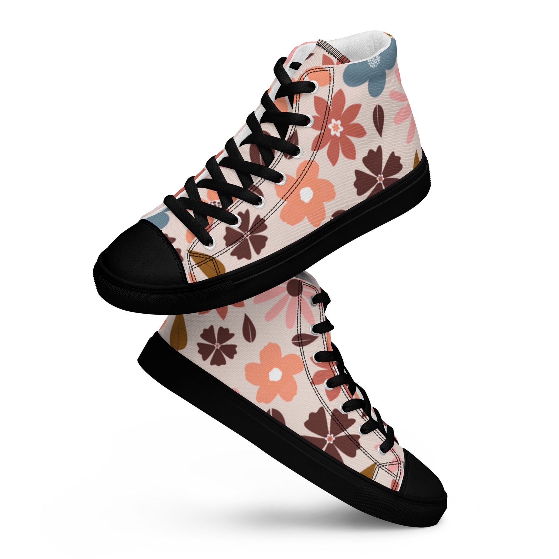 "Flowery Scene" Women’s High Top Canvas