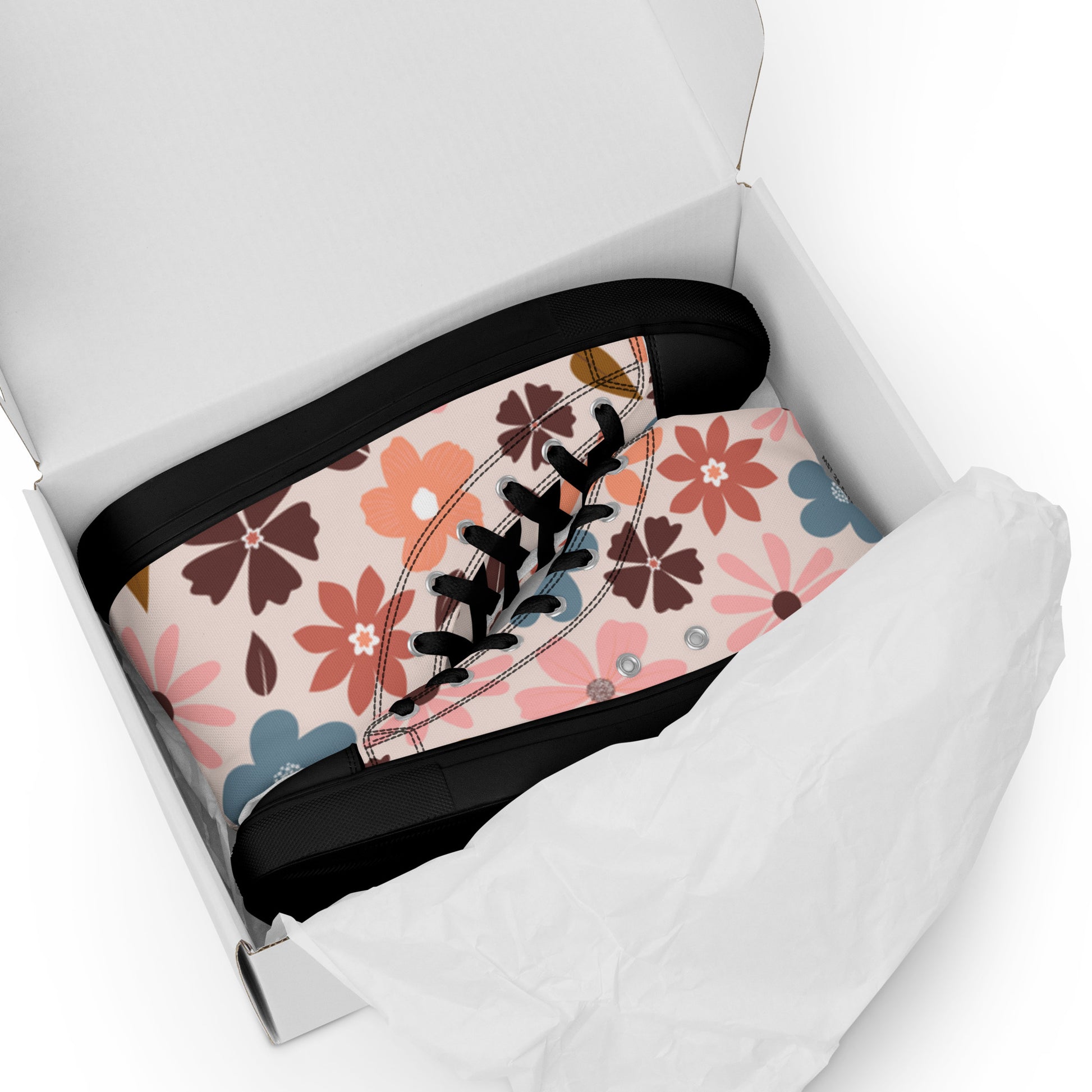 "Flowery Scene" Women’s High Top Canvas