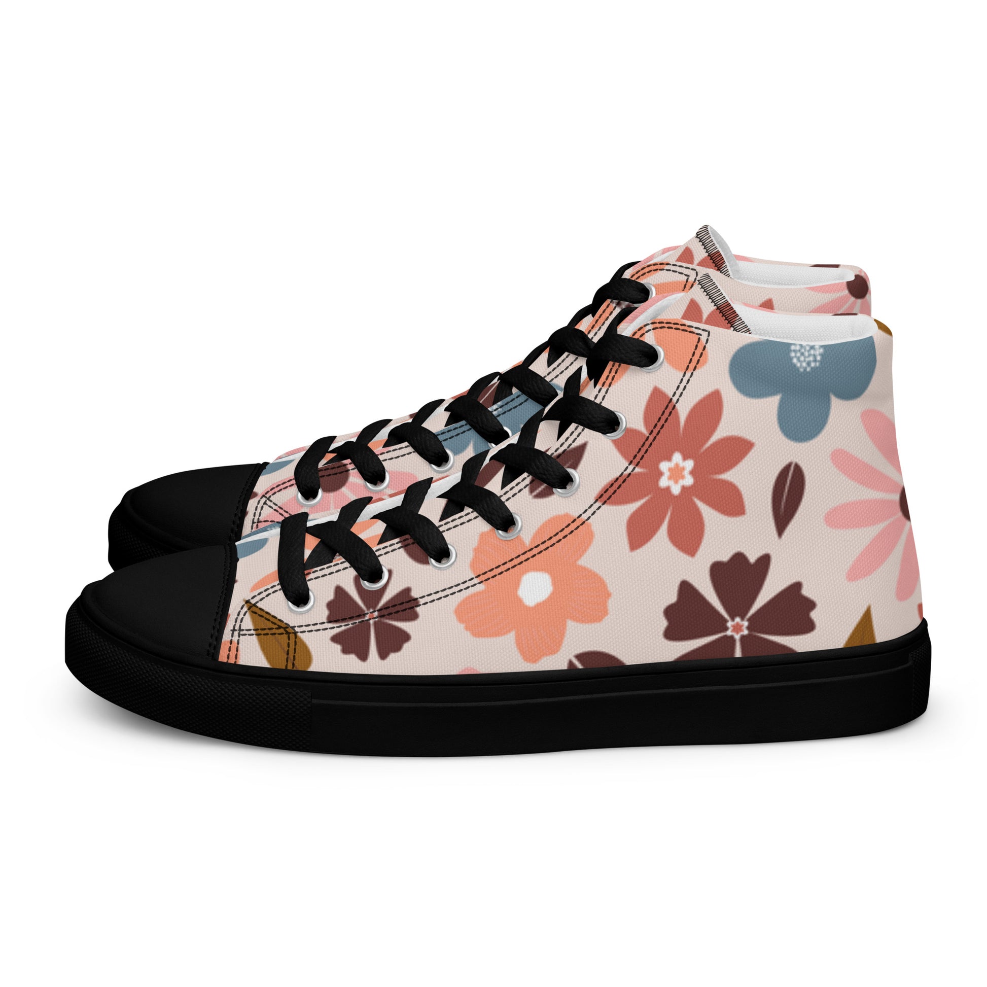 "Flowery Scene" Women’s High Top Canvas