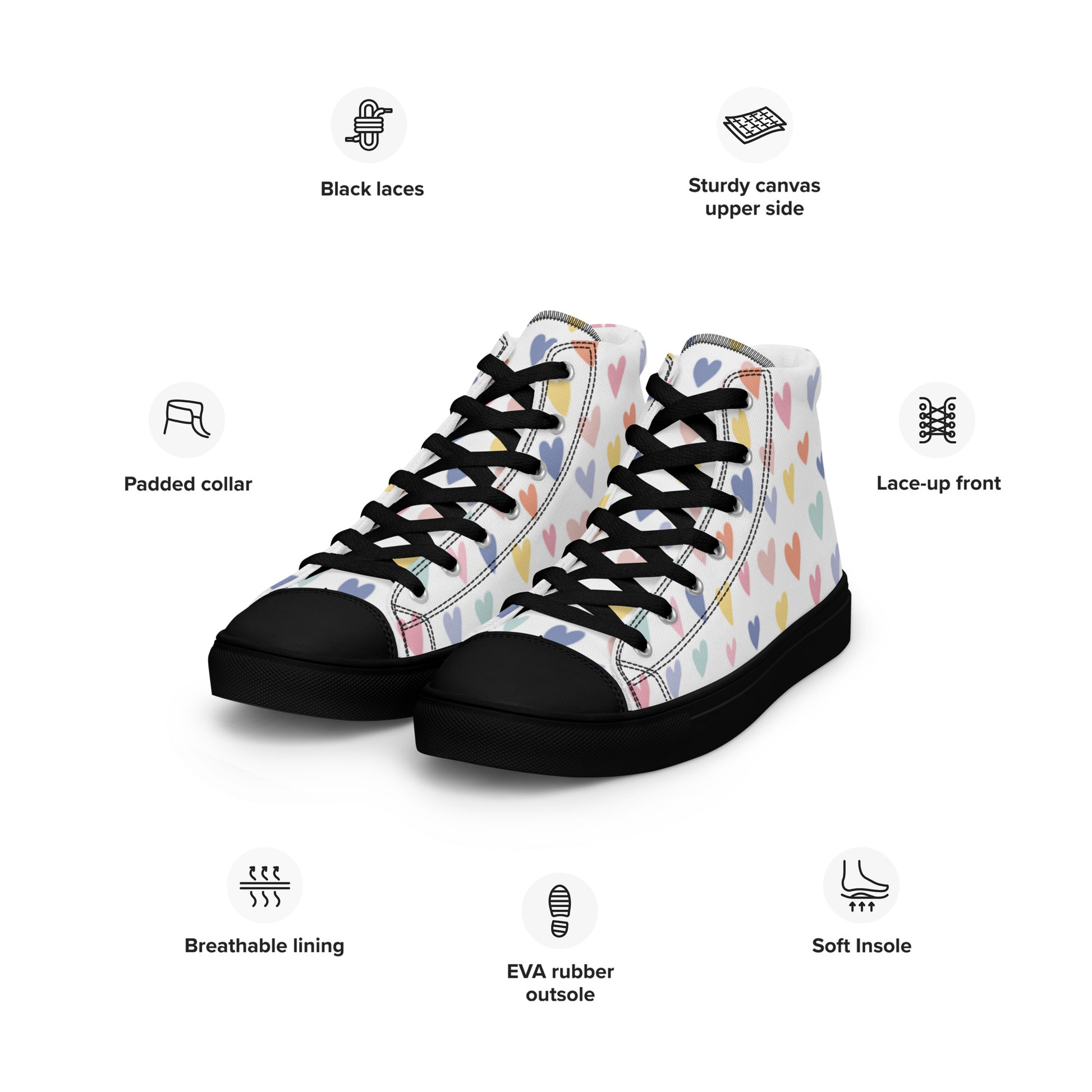 " Heartfelt" Women’s High Top Canvas