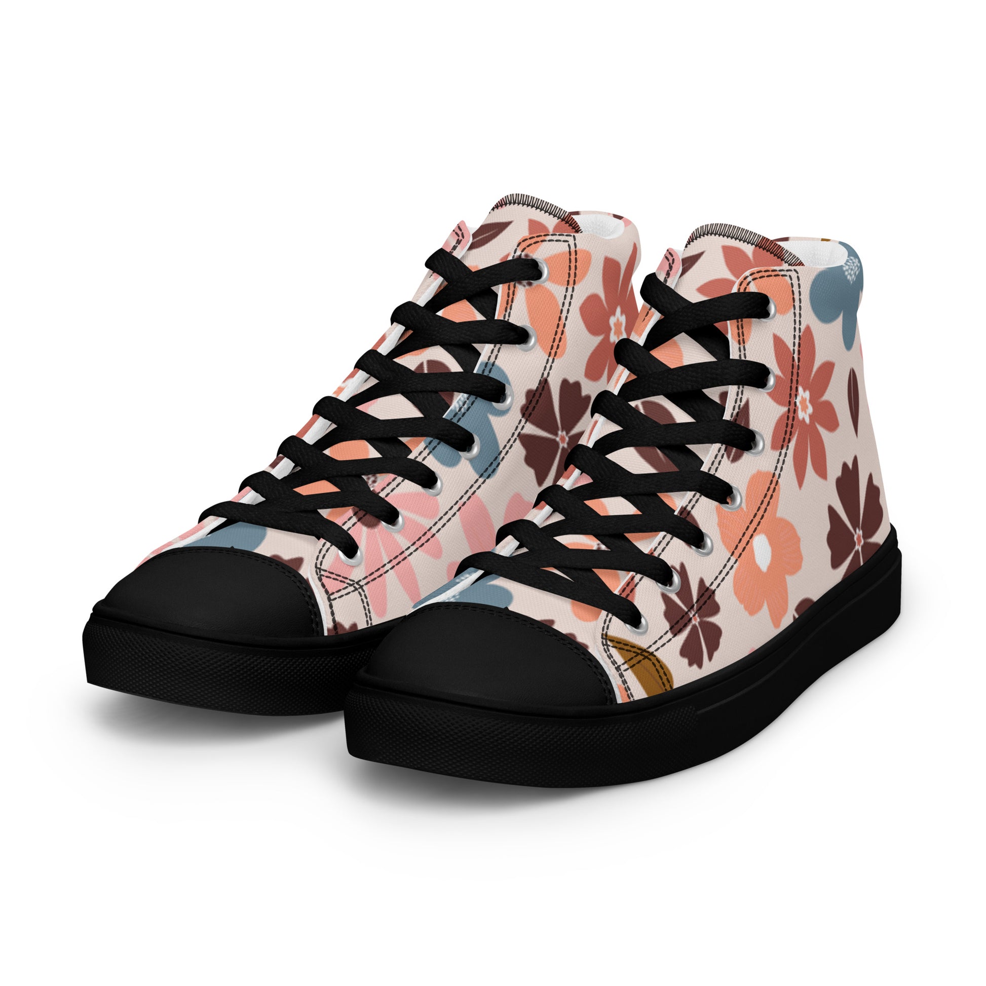 "Flowery Scene" Women’s High Top Canvas