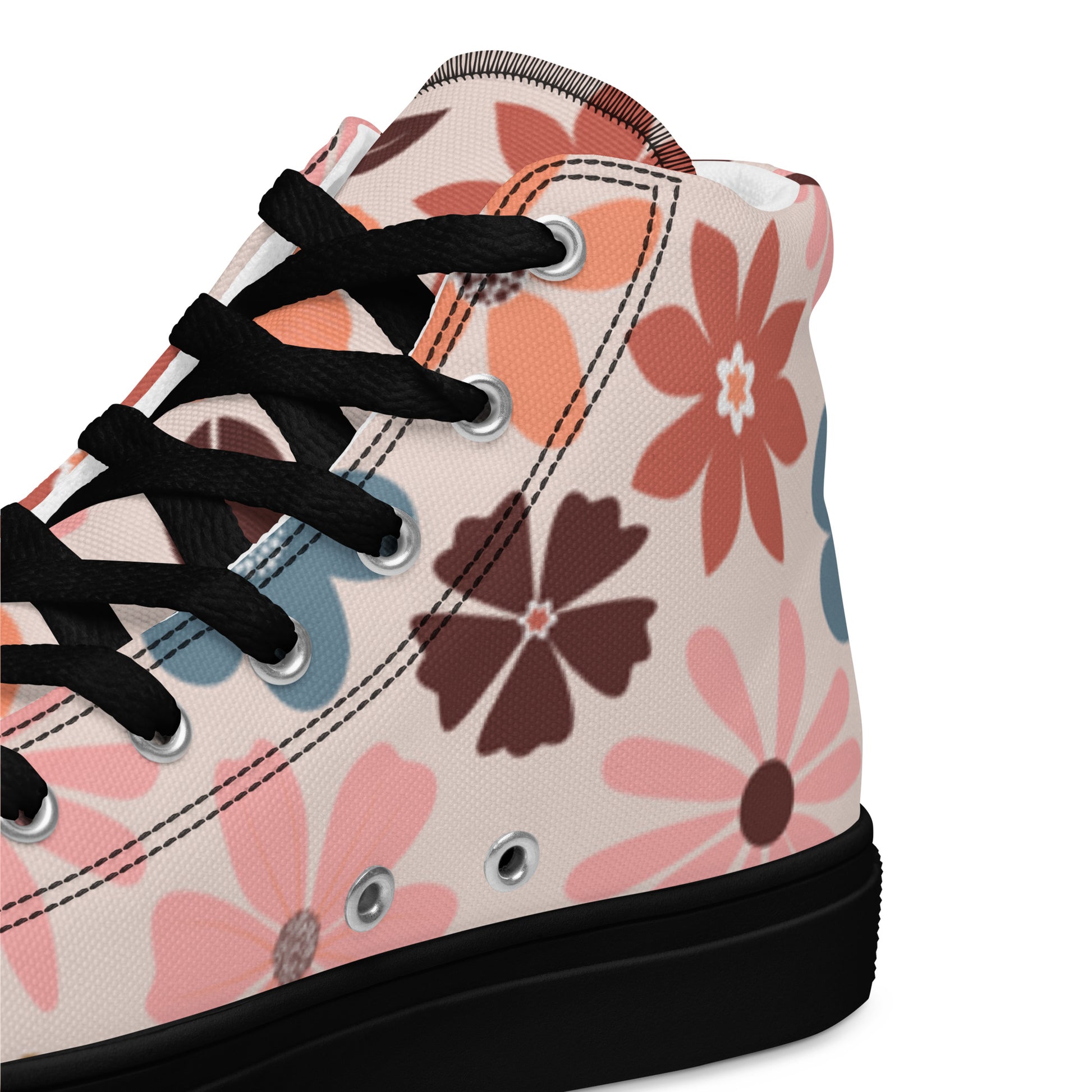 "Flowery Scene" Women’s High Top Canvas