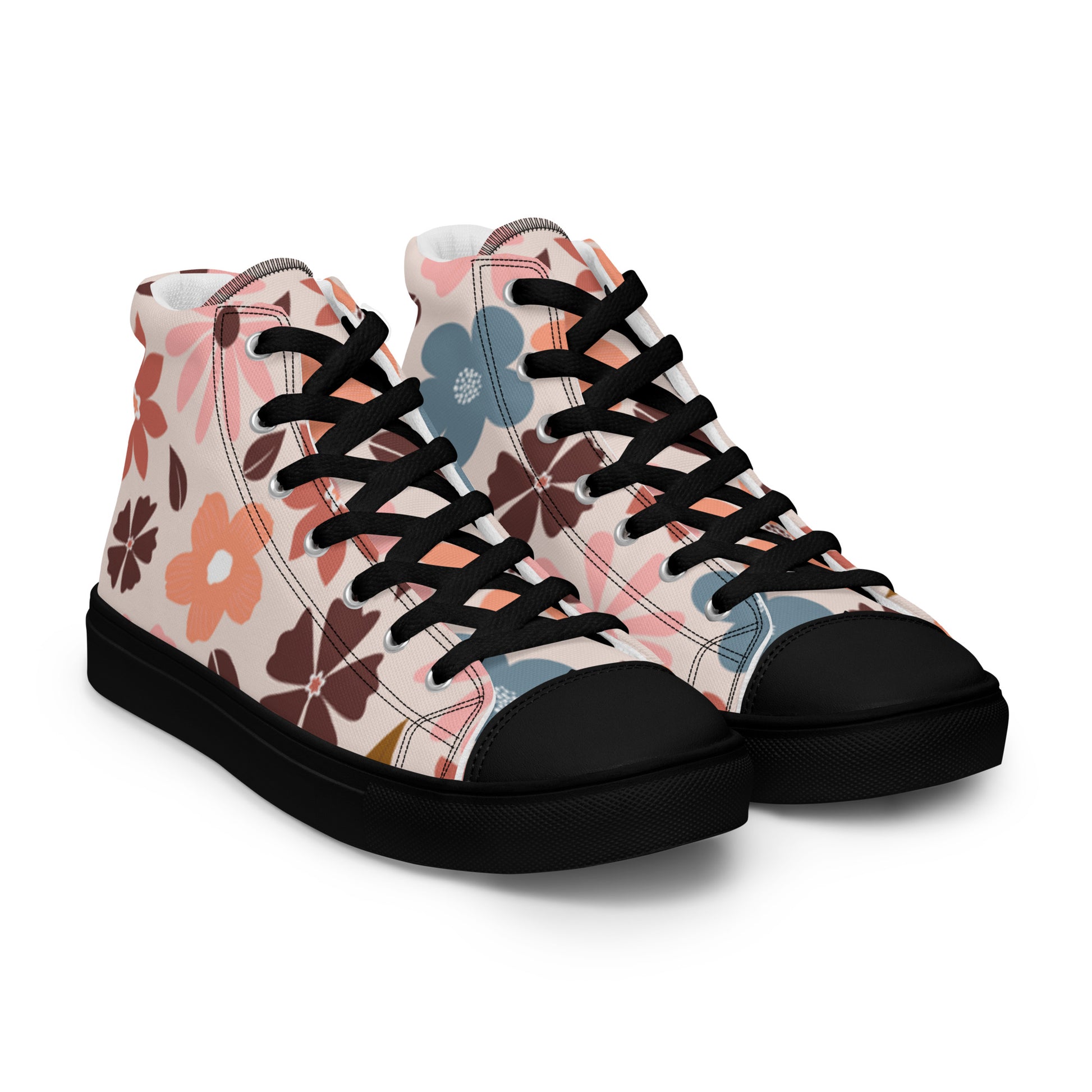 "Flowery Scene" Women’s High Top Canvas