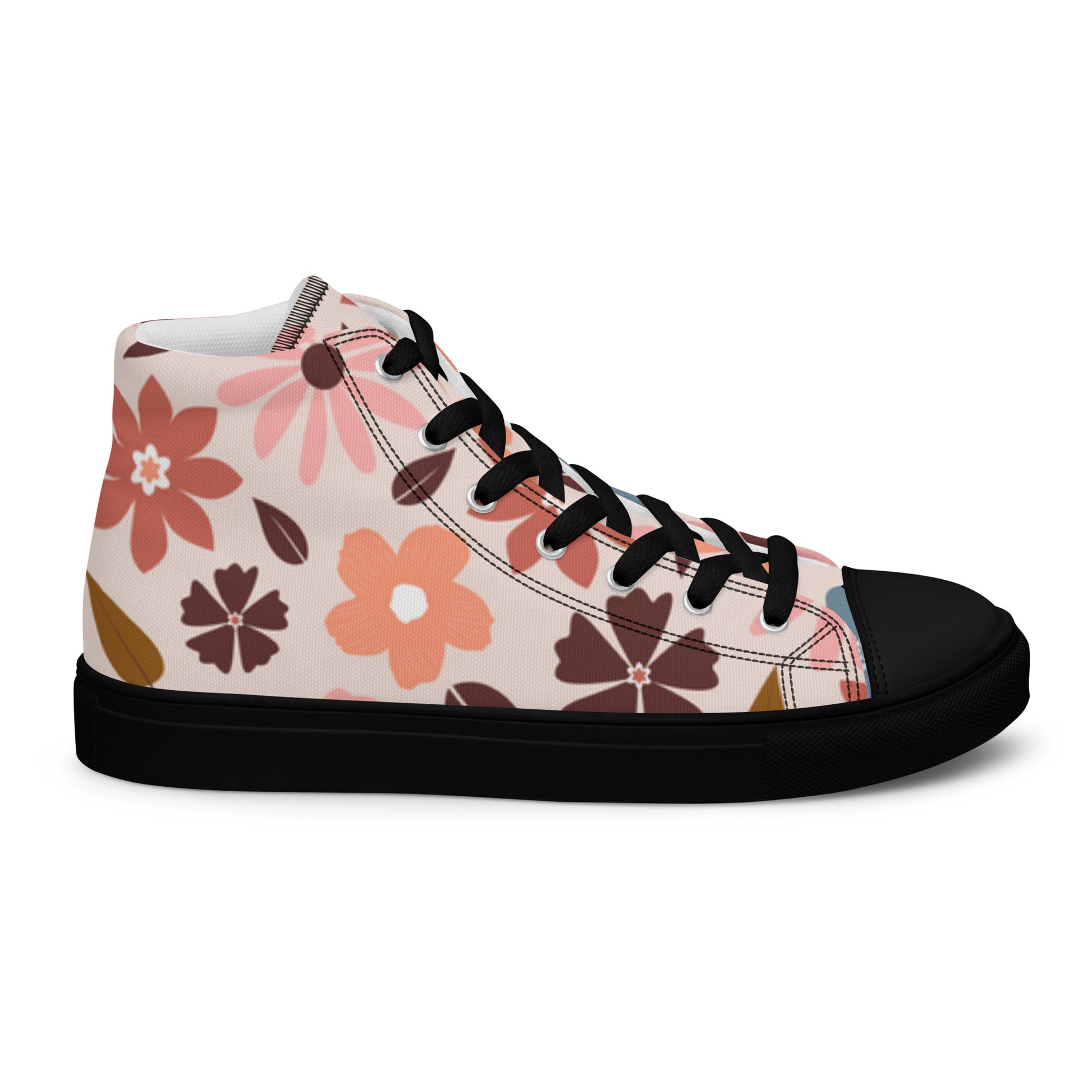 "Flowery Scene" Women’s High Top Canvas