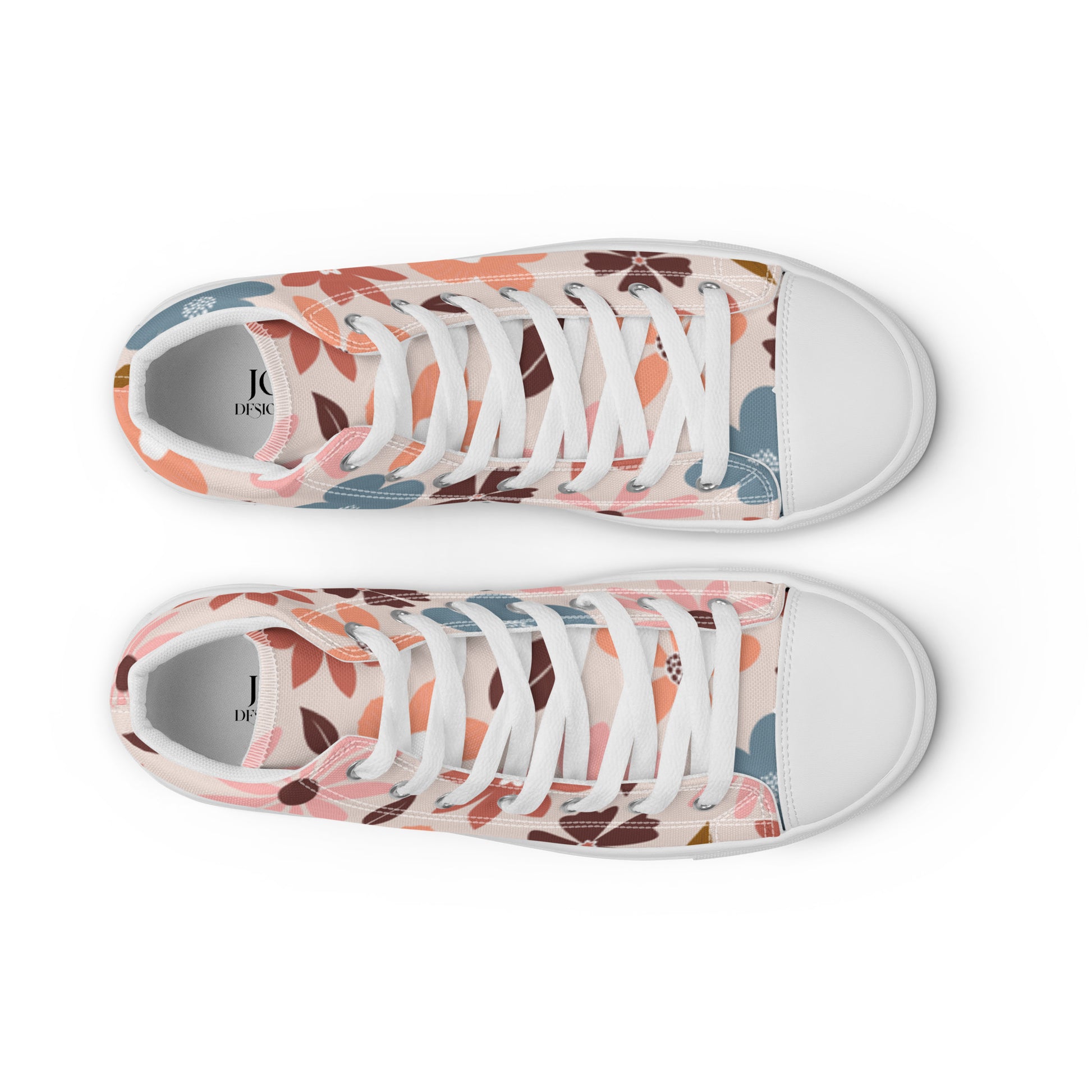 "Flowery Scene" Women’s High Top Canvas