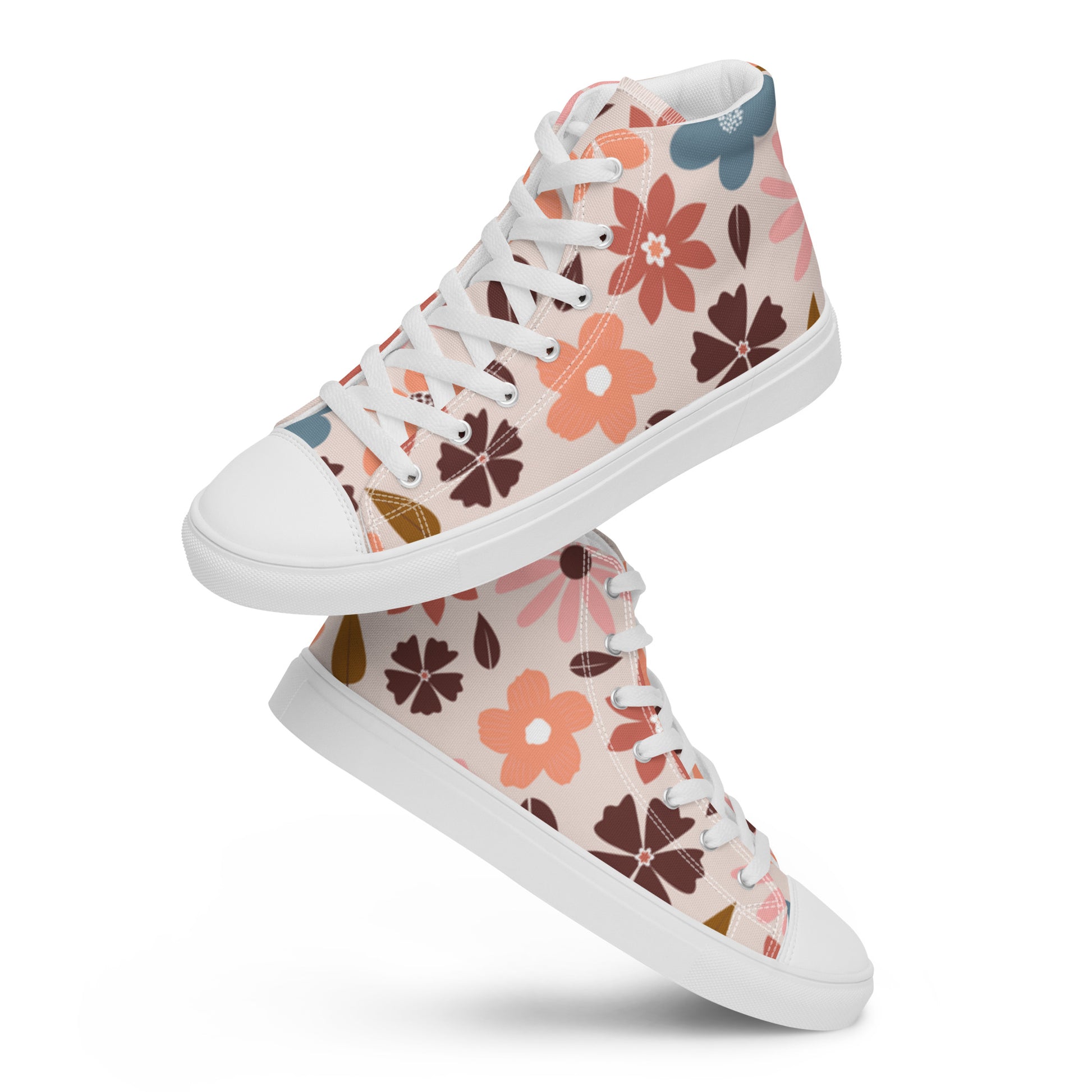 "Flowery Scene" Women’s High Top Canvas