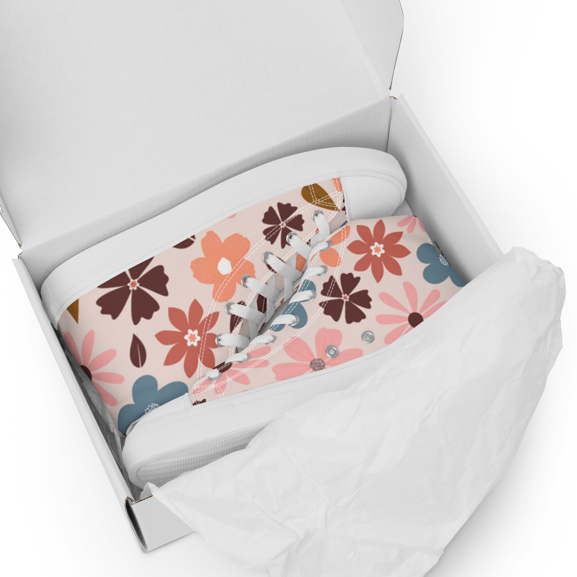 "Flowery Scene" Women’s High Top Canvas