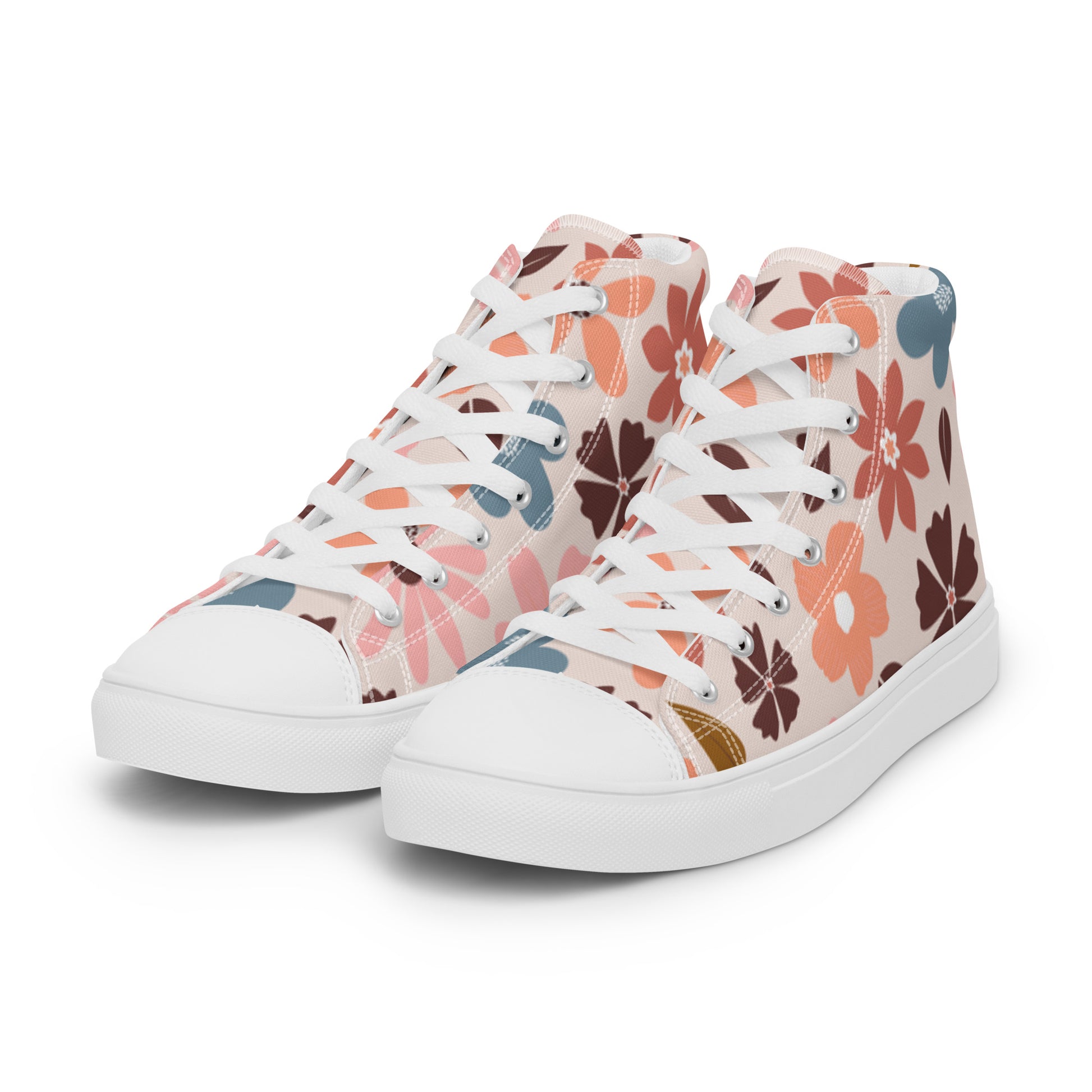 "Flowery Scene" Women’s High Top Canvas