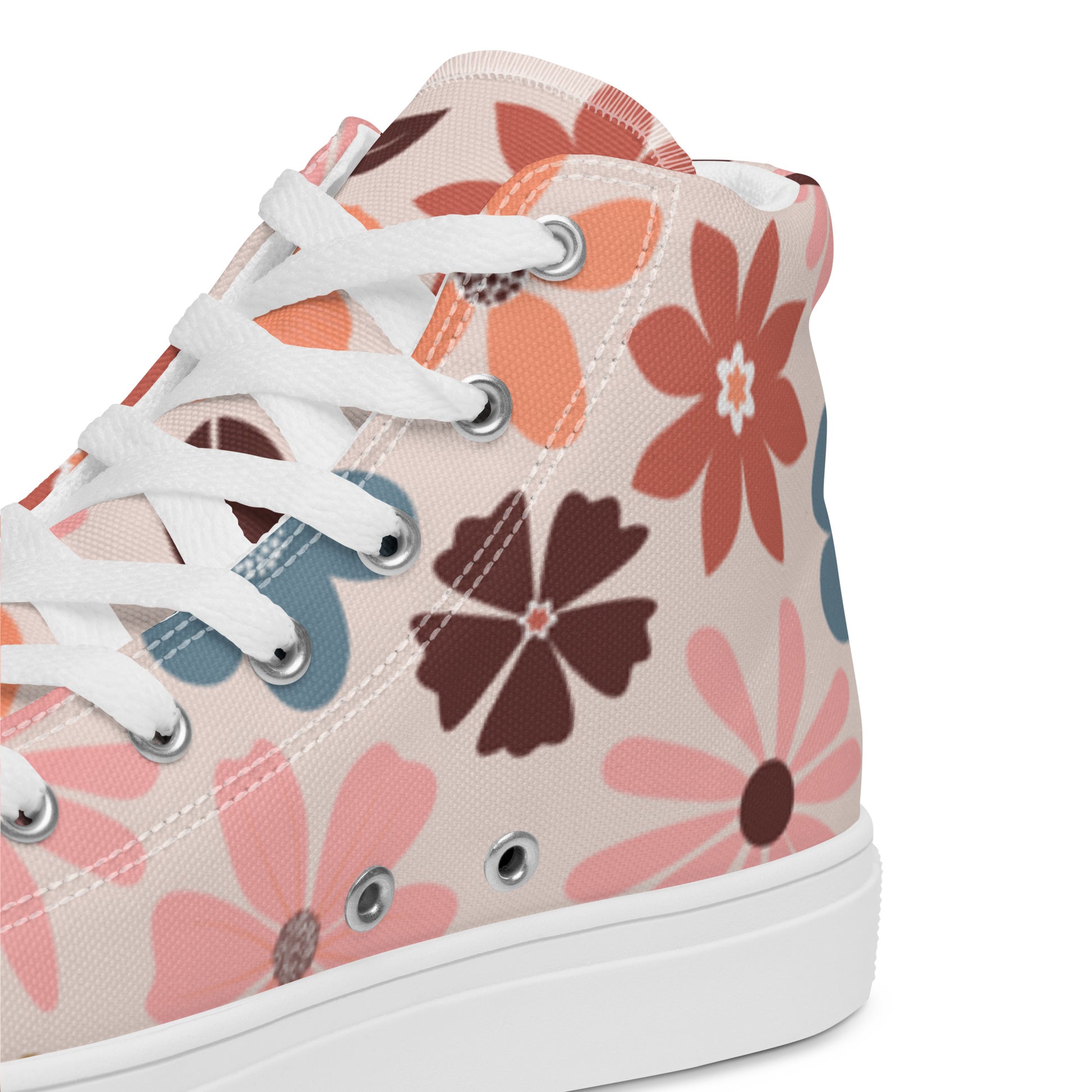 "Flowery Scene" Women’s High Top Canvas