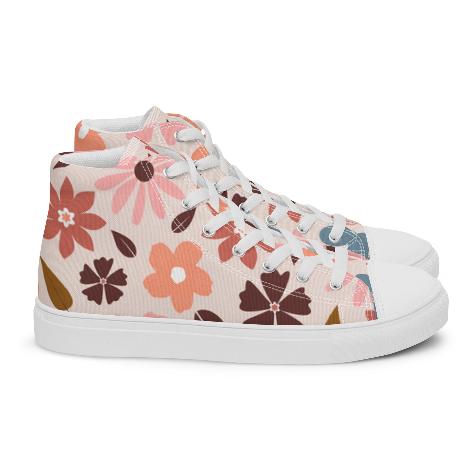 "Flowery Scene" Women’s High Top Canvas