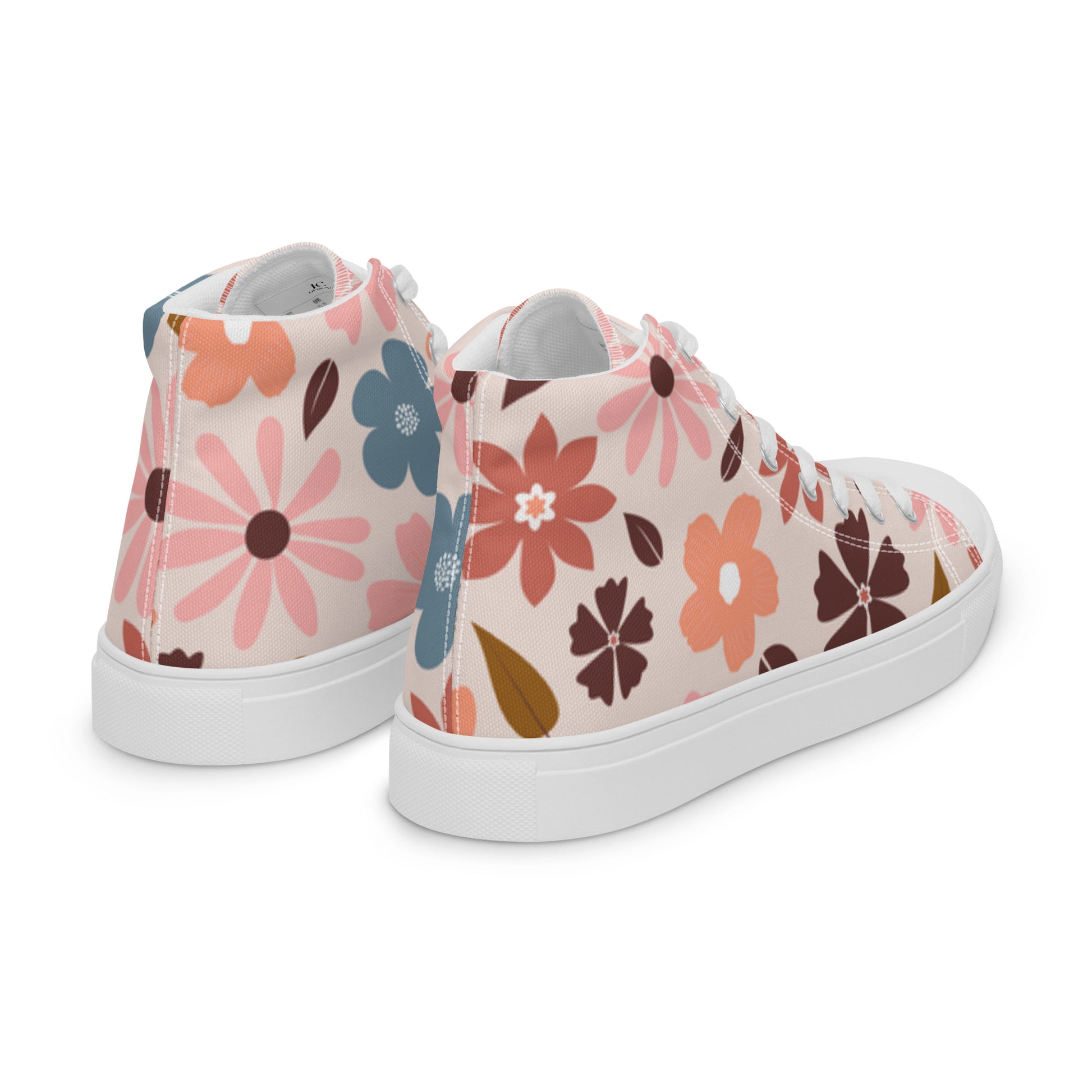 "Flowery Scene" Women’s High Top Canvas