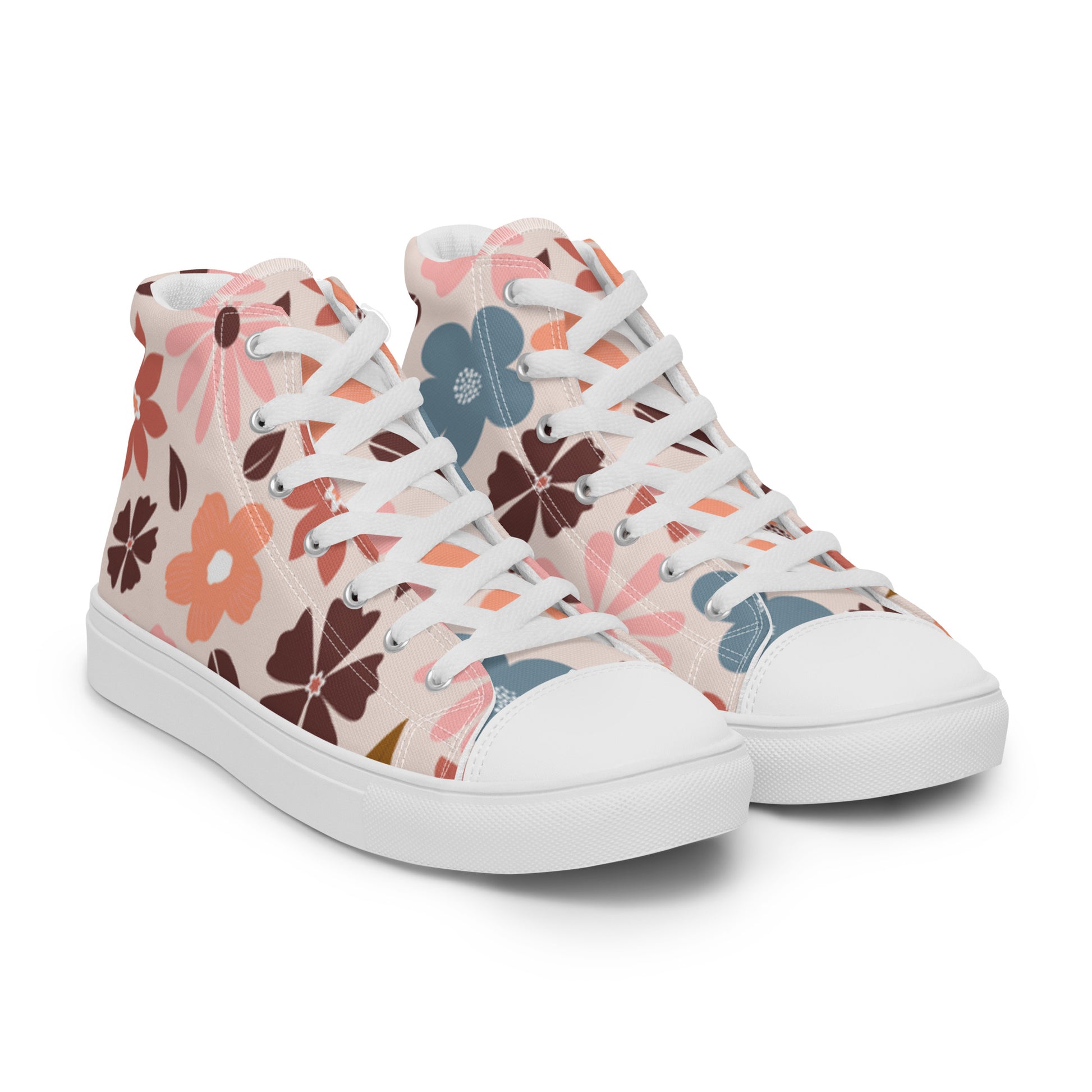 "Flowery Scene" Women’s High Top Canvas