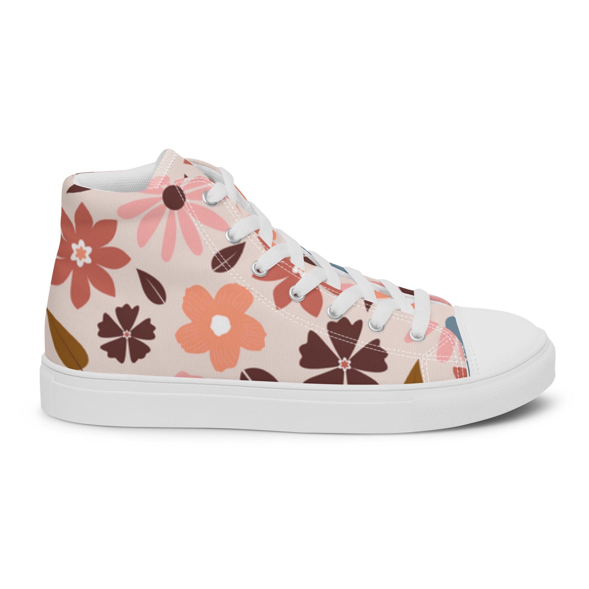 "Flowery Scene" Women’s High Top Canvas