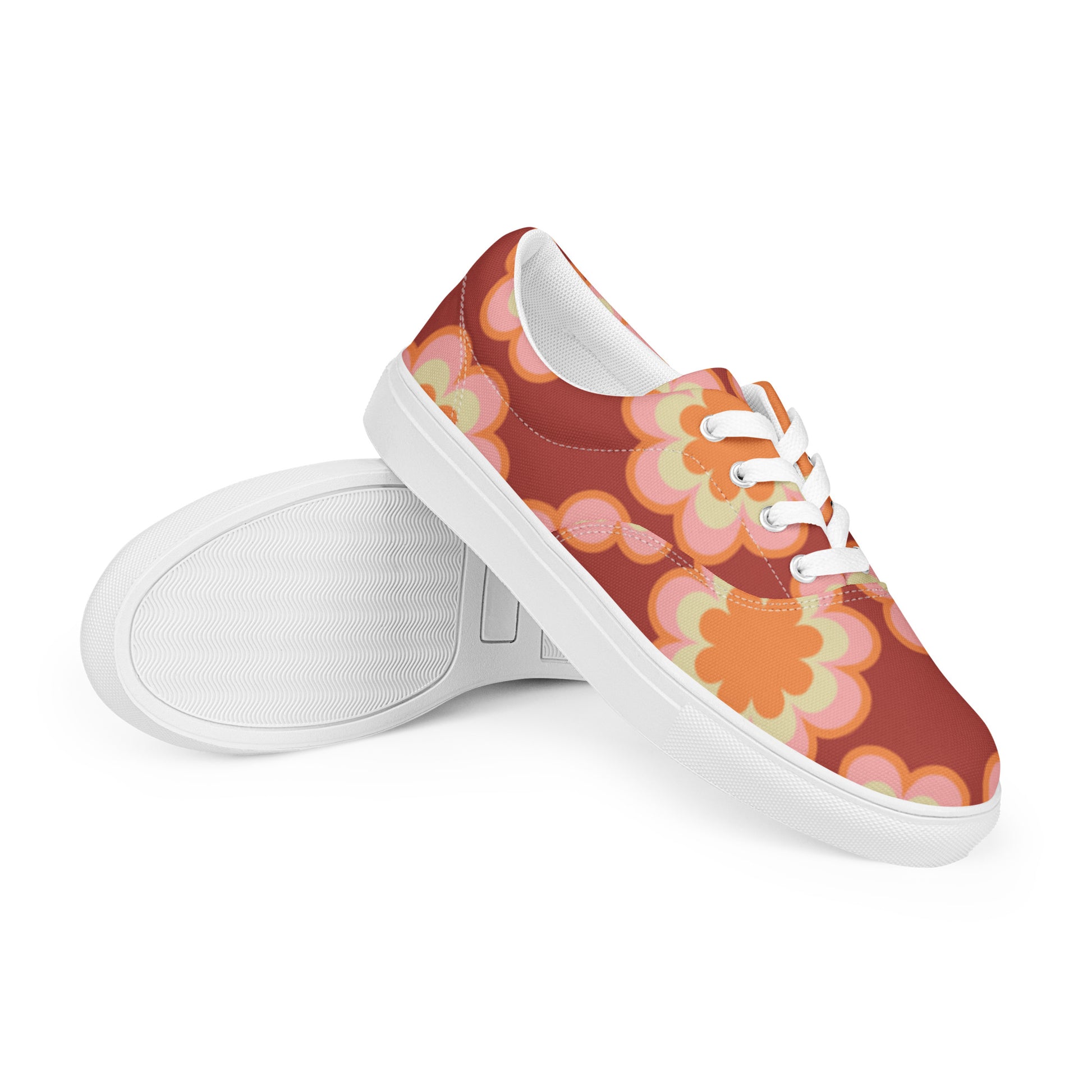 "Oh The Roses..." Women’s Lace-up Canvas