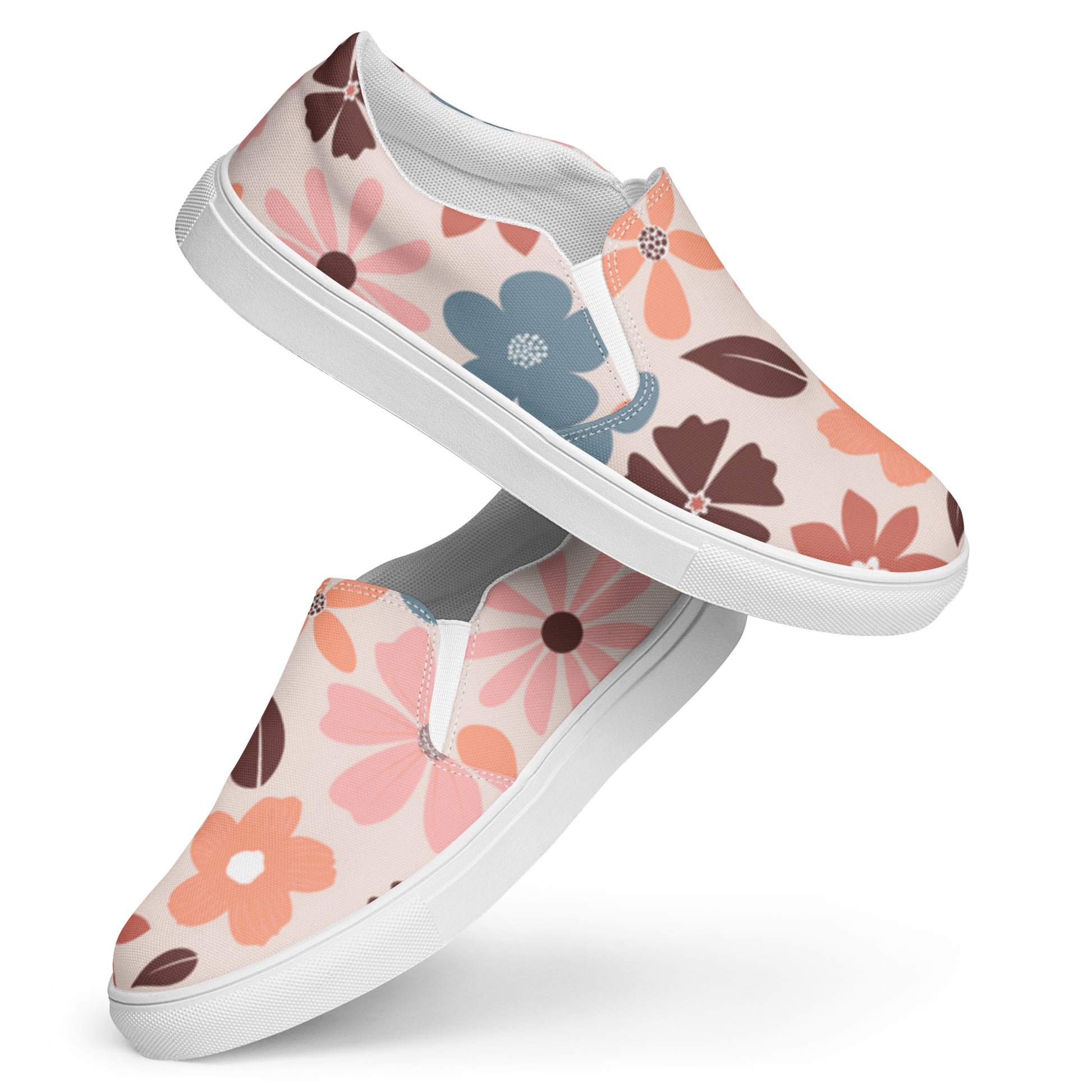 "Flowery Scene" Women’s Slip-On Canvas