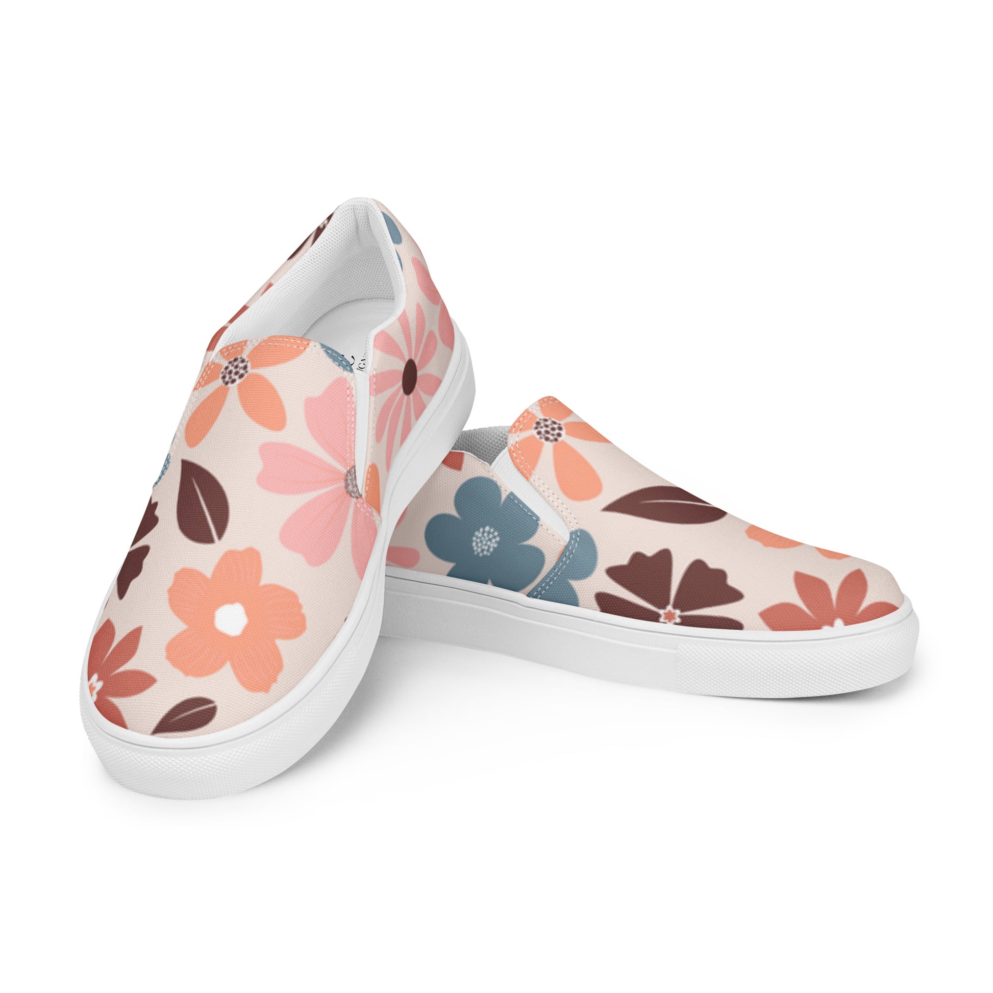 "Flowery Scene" Women’s Slip-On Canvas