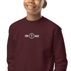 Image of One Way Embroidered Youth Sweatshirt