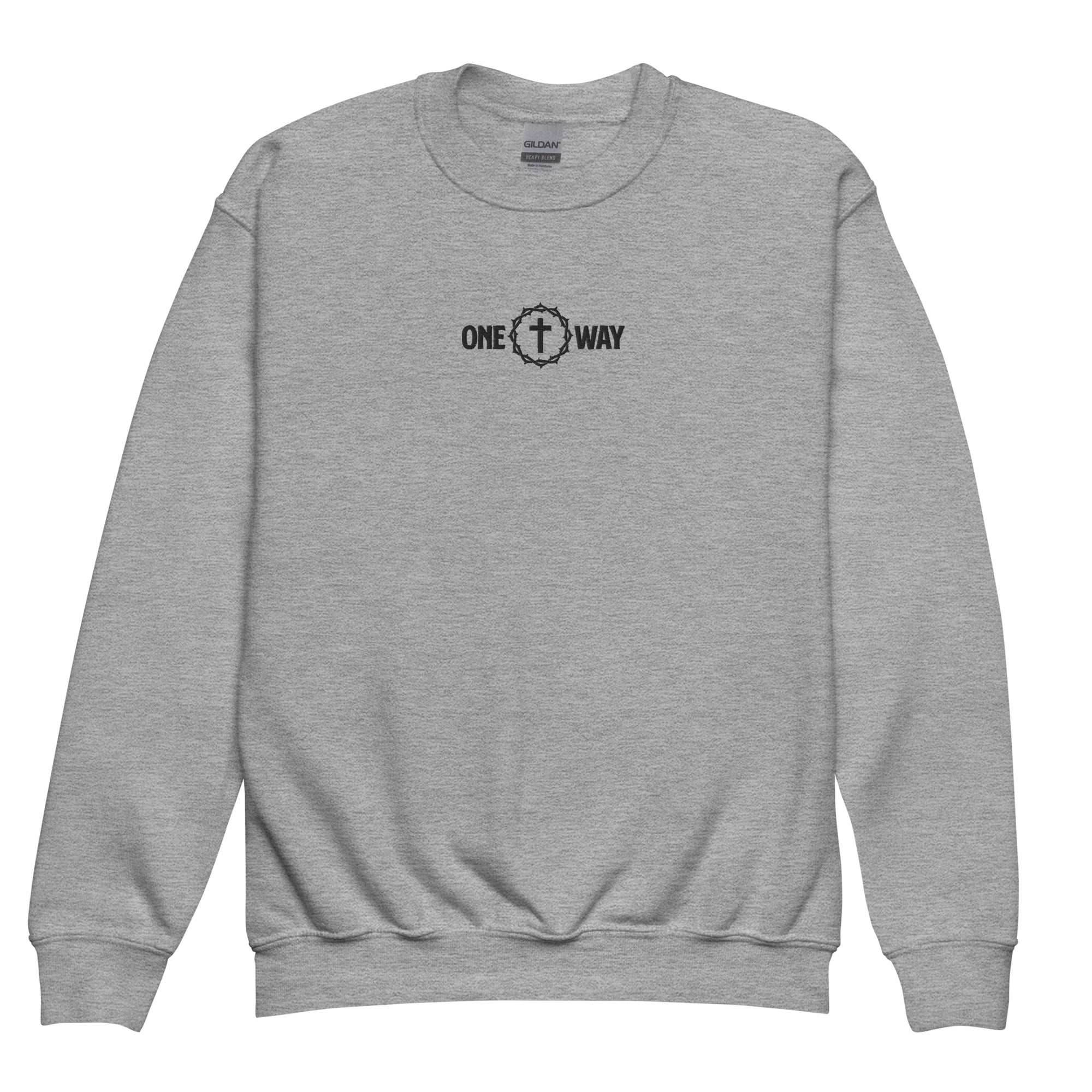 One Way Embroidered Youth Sweatshirt