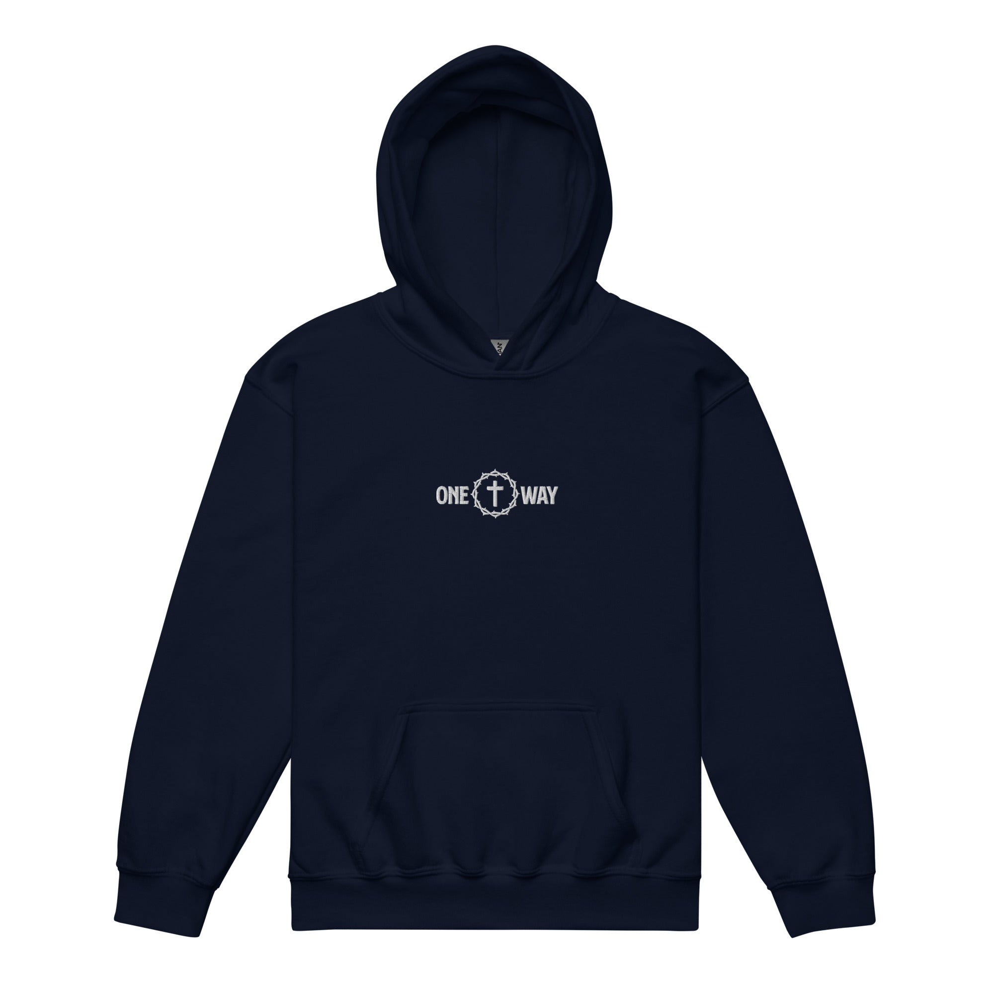 One Way Embroidered Youth Hoodie