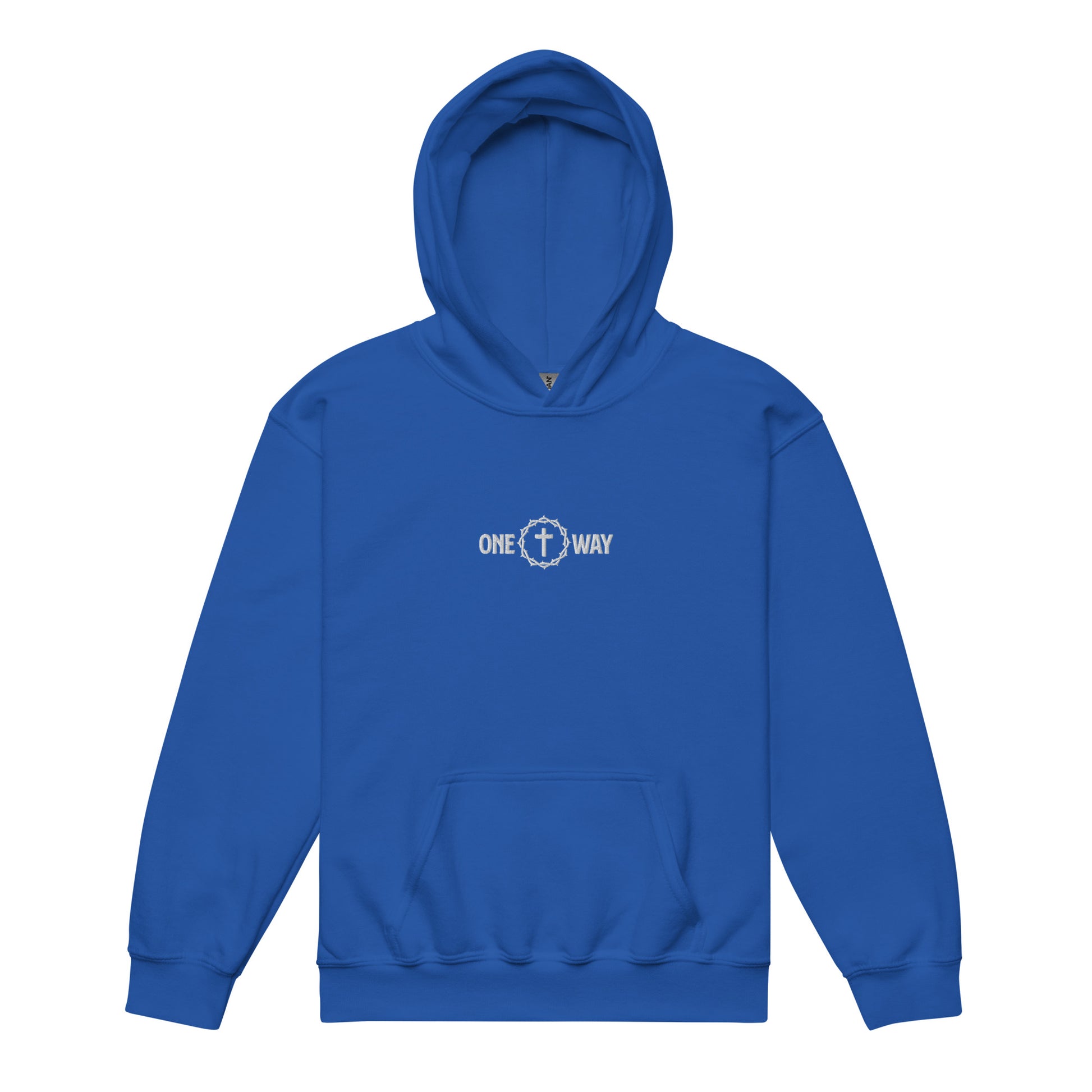 One Way Embroidered Youth Hoodie