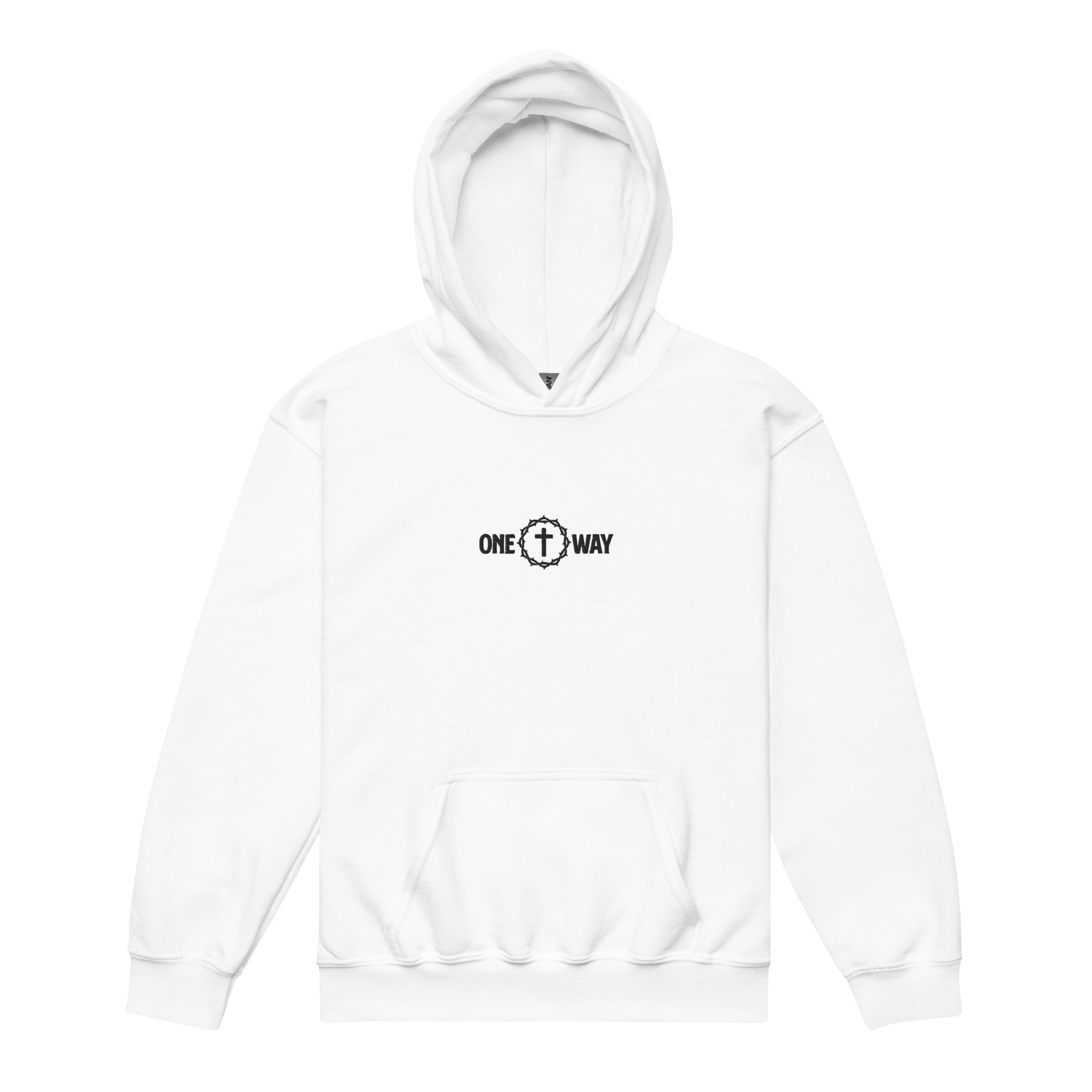 One Way Embroidered Youth Hoodie